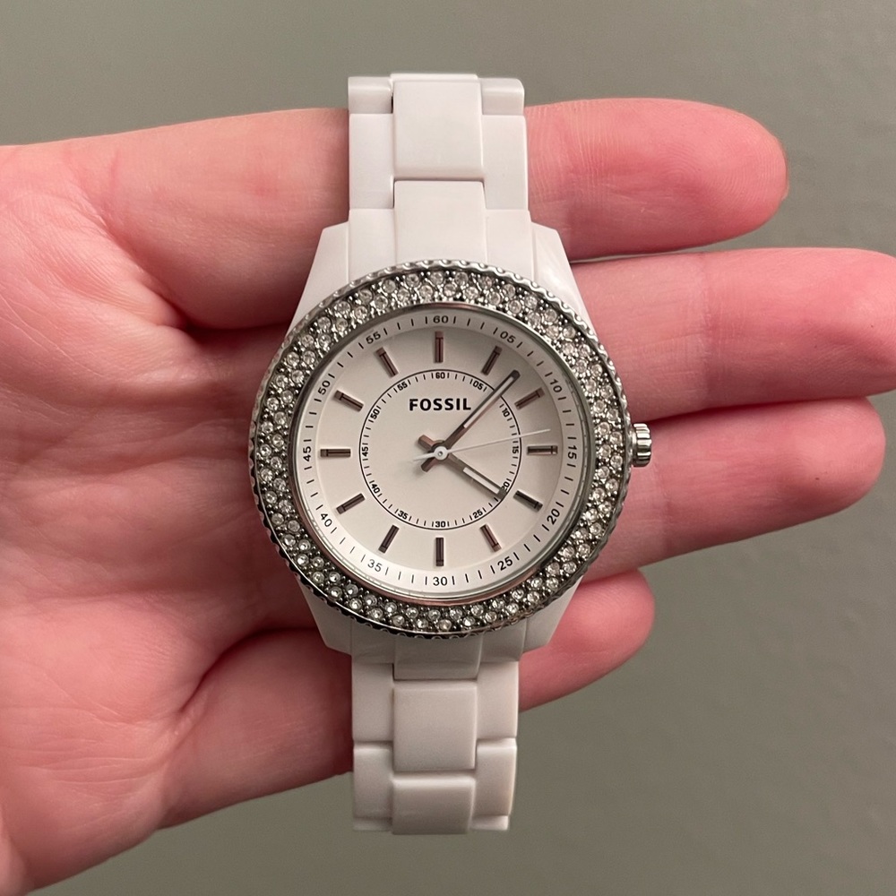 Fossil White Watch